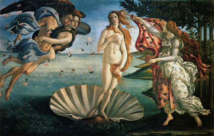 Nacimiento de Venus de Botticelli en Uffizi