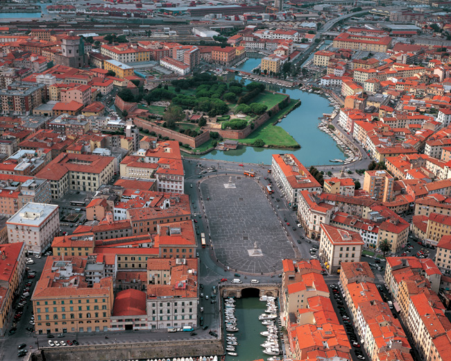 La Fortezza Nueva desde el cielo de Livorno