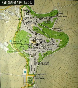 Mapa de San Gimignano. ©María Calvo.