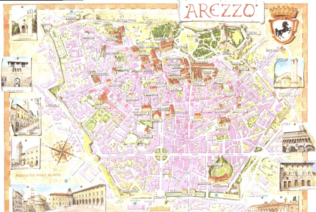 Mapa turístico de Arezzo