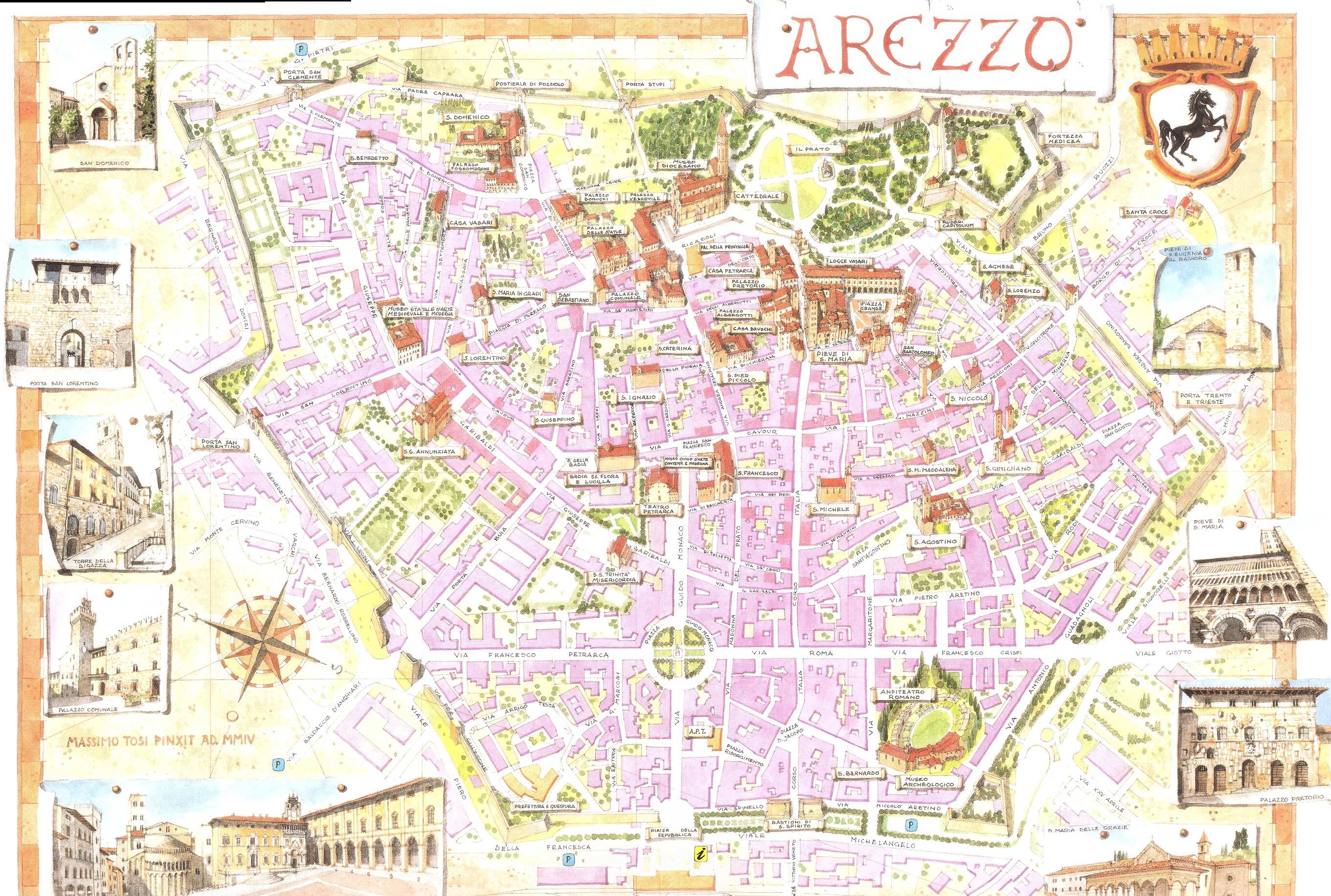 Mapa turístico de Arezzo