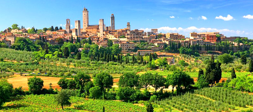 Vista de San Gimignano con sus torres