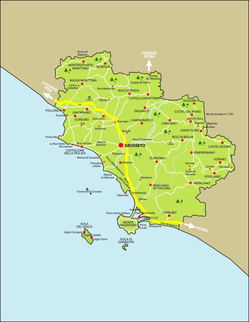 Mapa de la Maremma