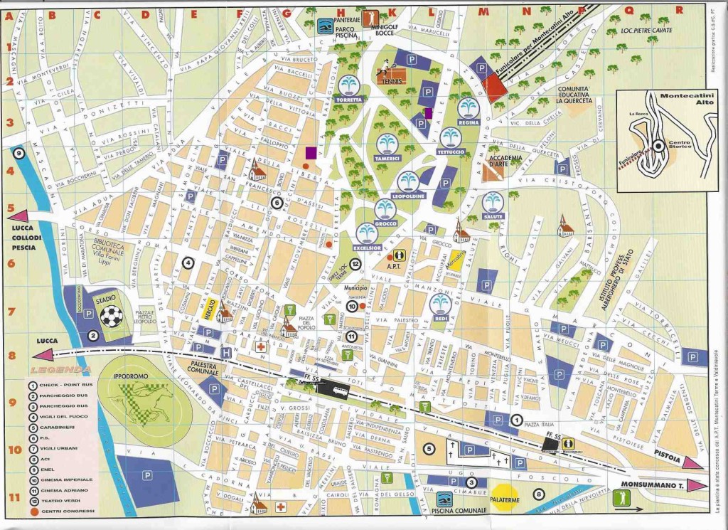 Mapa de Montecatini Termi